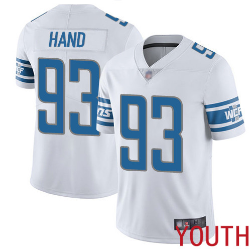 Detroit Lions Limited White Youth Dahawn Hand Road Jersey NFL Football 93 Vapor Untouchable